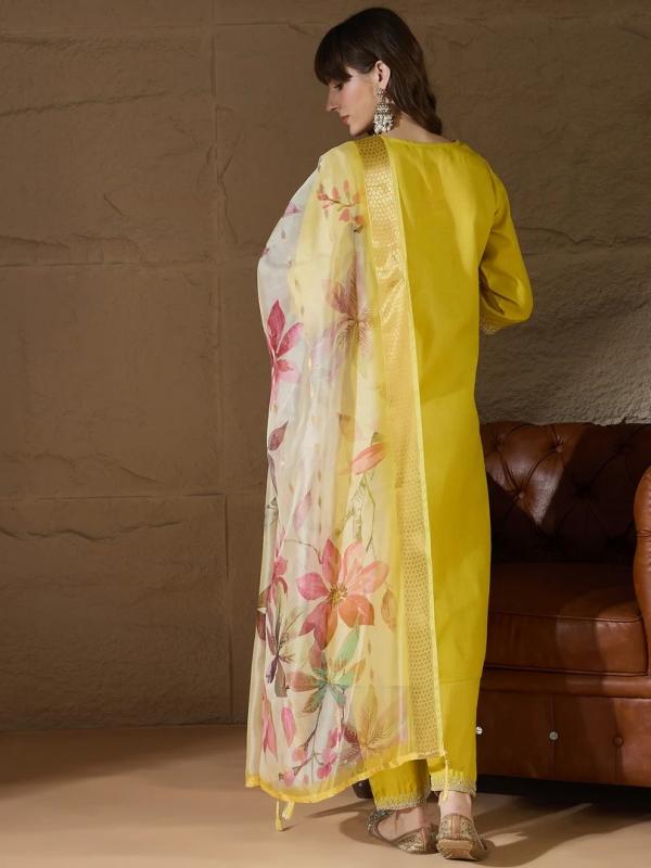 VP 9719 Y Women Kurta and Trousers Pant Sets Cotton Blend